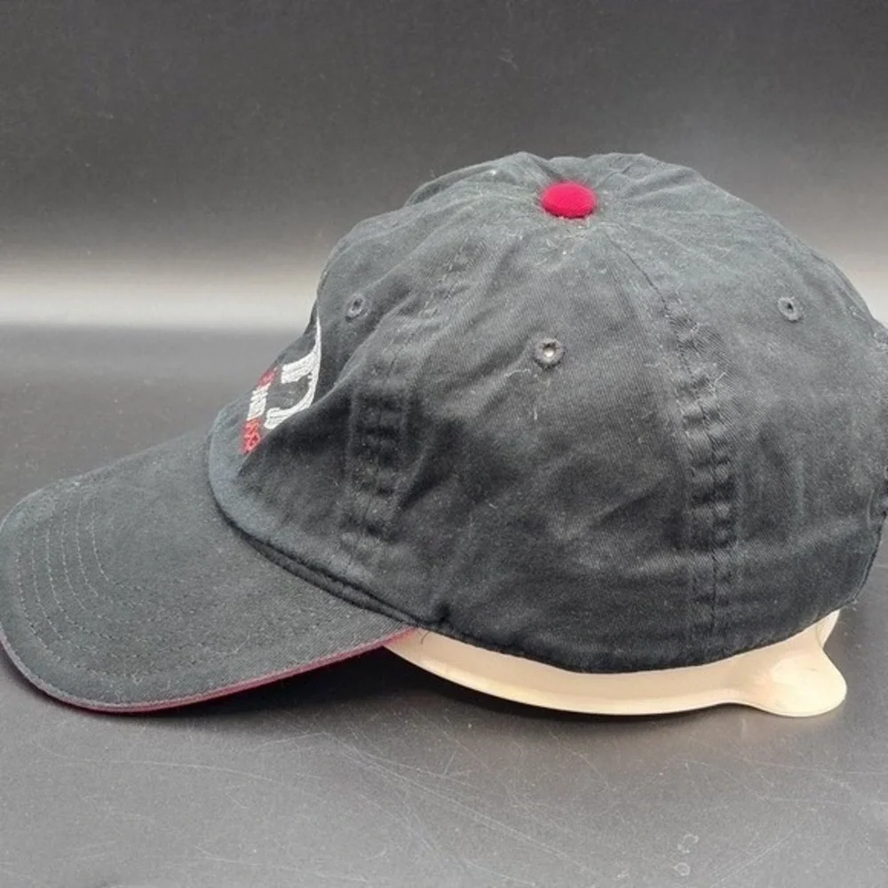 Otto Big Hairy Dog Black Red Embroidered Baseball Cap Hat 22-688 Adjustable OSFM